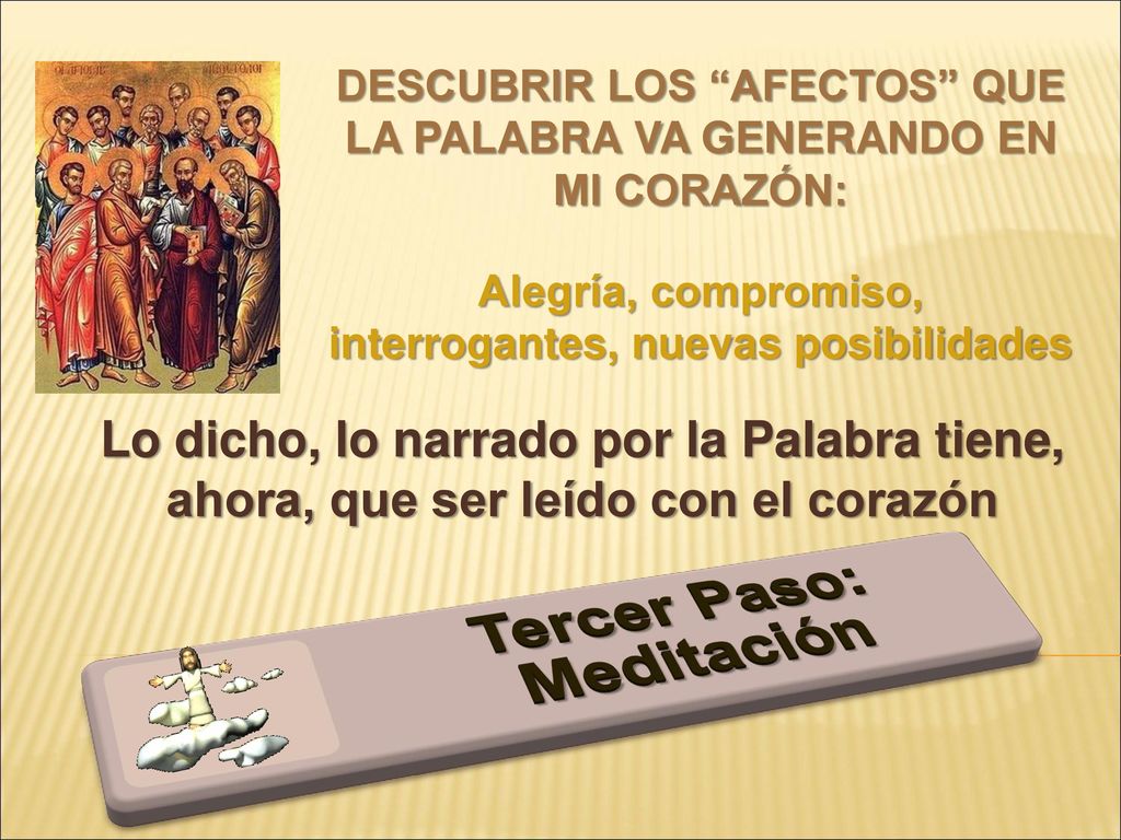 DESCUBRIR LOS AFECTOS QUE LA PALABRA VA GENERANDO EN MI CORAZÓN: