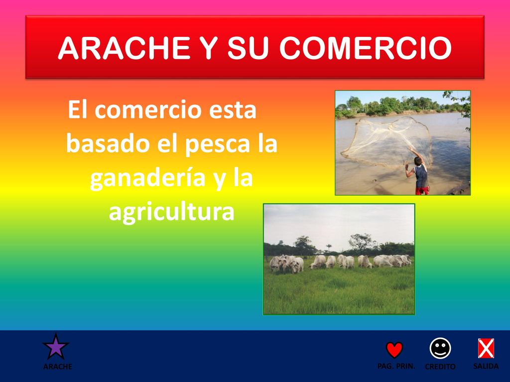 El comercio esta basado el pesca la ganadería y la agricultura