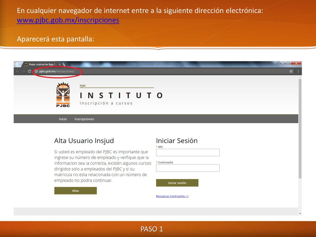 En cualquier navegador de internet entre a la siguiente dirección electrónica: