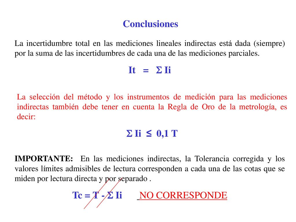 Tc = T -  Ii NO CORRESPONDE