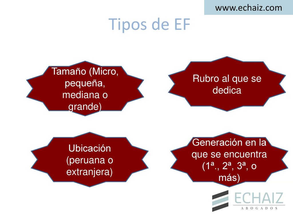 Tipos de EF   Tamaño (Micro, pequeña, mediana o grande)