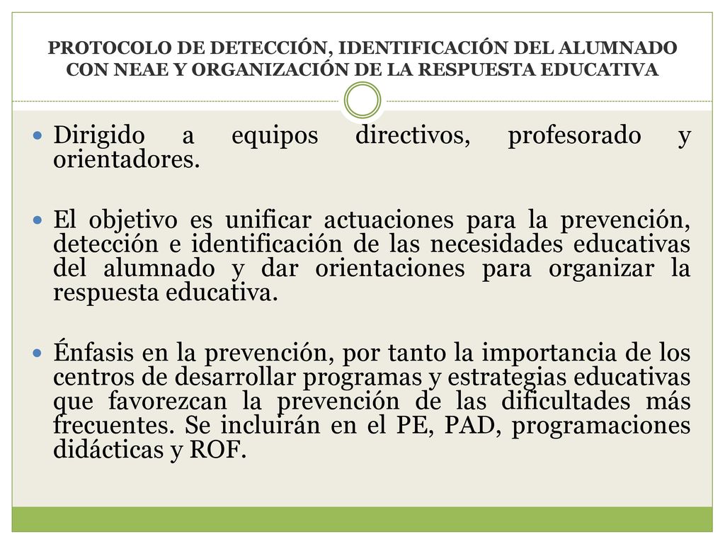 Dirigido a equipos directivos, profesorado y orientadores.