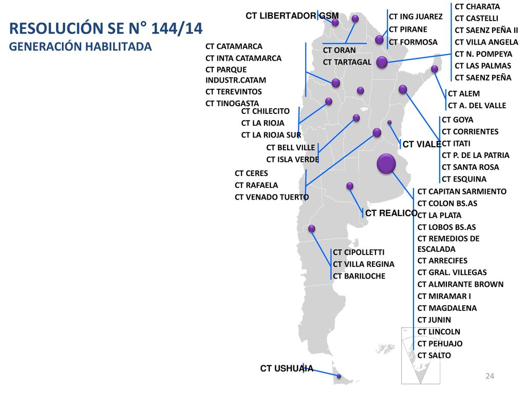 RESOLUCIÓN SE N° 144/14 GENERACIÓN HABILITADA CT CHARATA CT CASTELLI