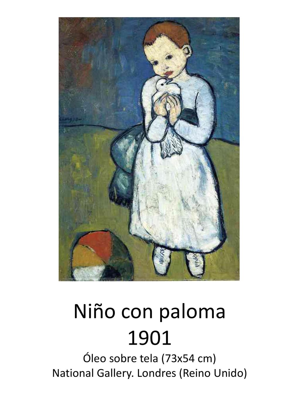Niño con paloma 1901 Óleo sobre tela (73x54 cm) National Gallery