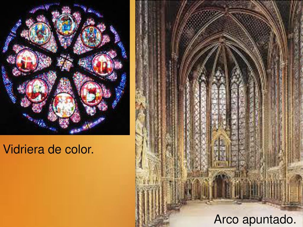 Vidriera de color. Arco apuntado.
