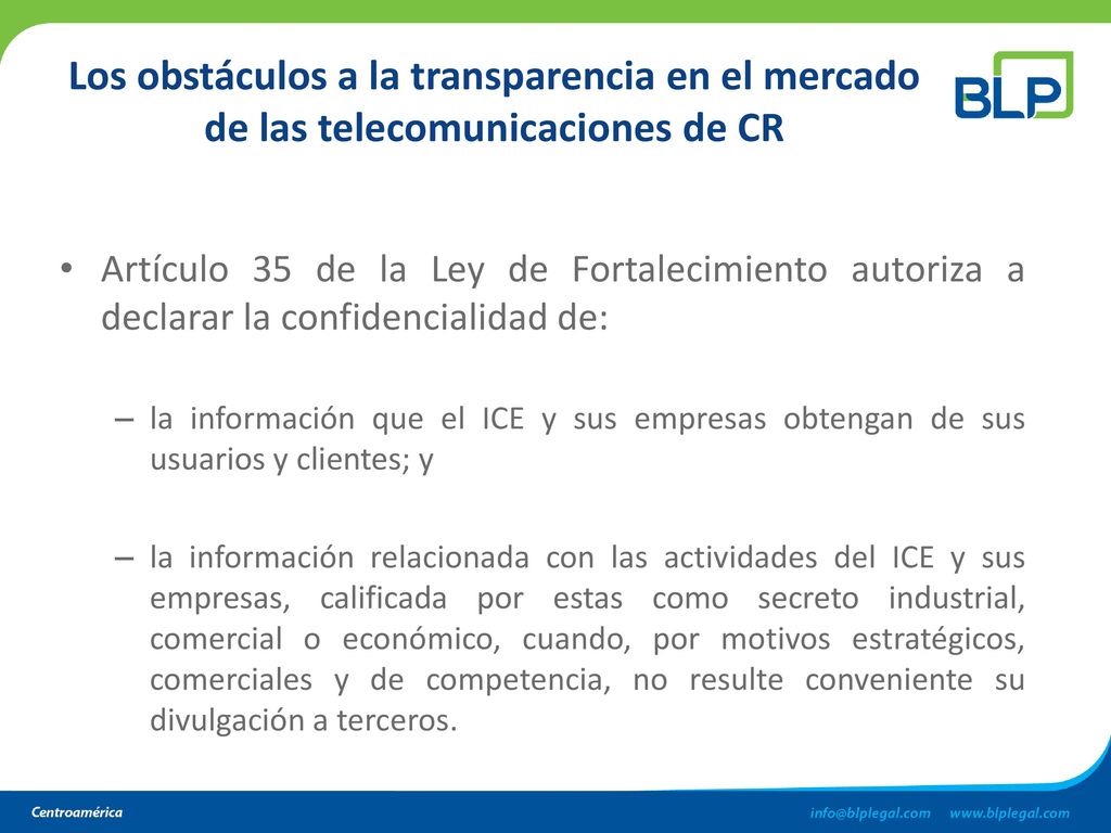 Los obstáculos a la transparencia en el mercado de las telecomunicaciones de CR