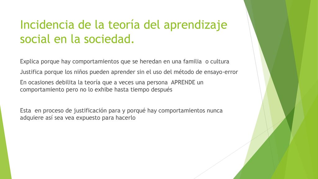 Incidencia de la teoría del aprendizaje social en la sociedad.