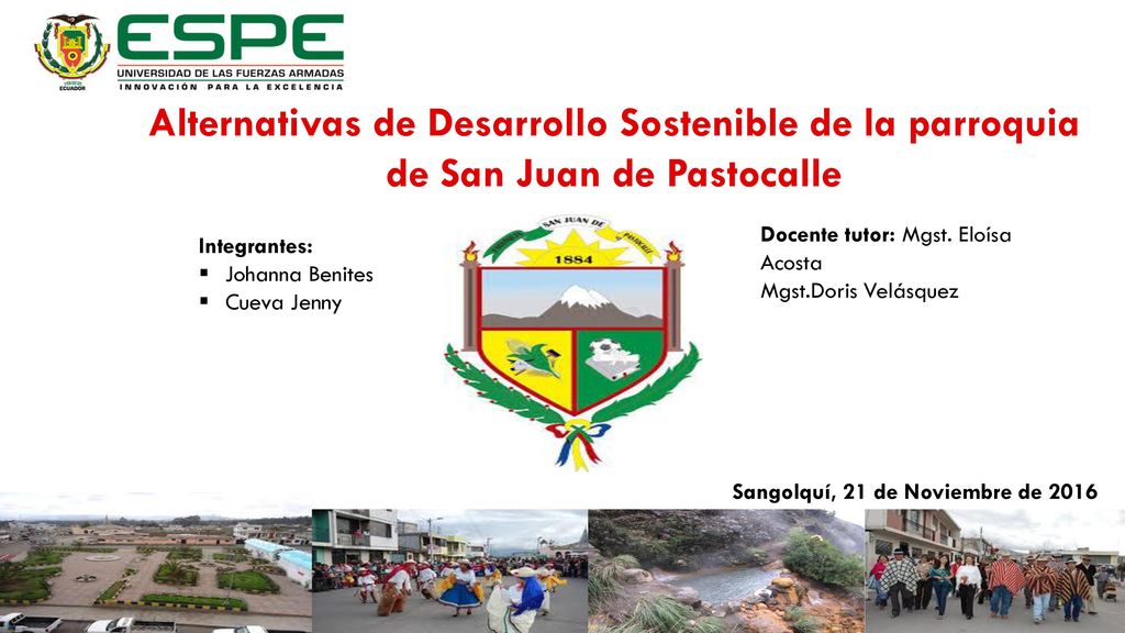 Alternativas de Desarrollo Sostenible de la parroquia de San Juan de Pastocalle