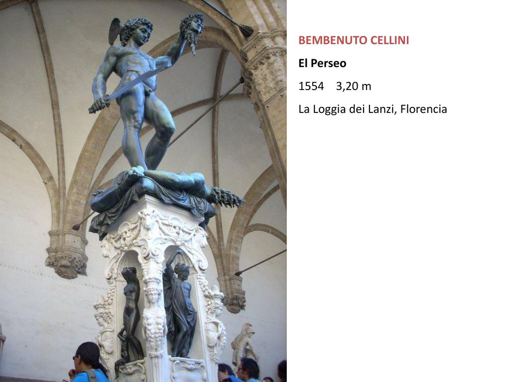 BEMBENUTO CELLINI El Perseo 3,20 m La Loggia dei Lanzi, Florencia