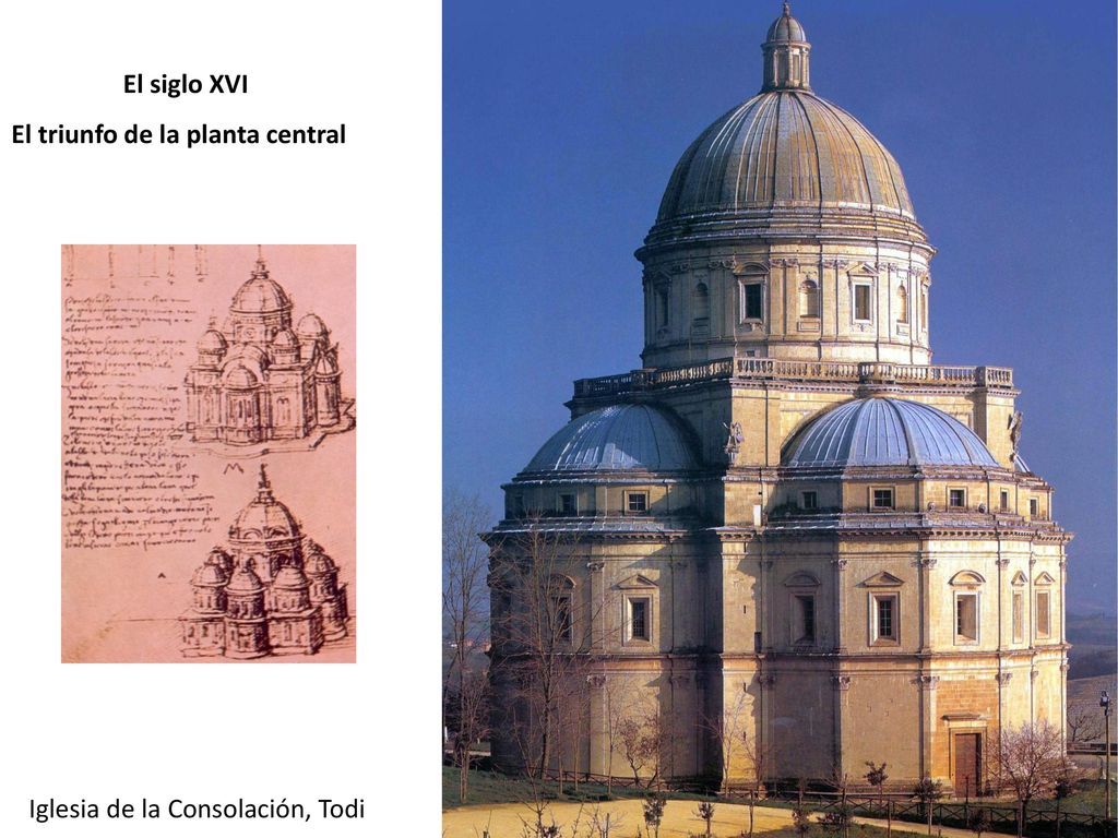 El siglo XVI El triunfo de la planta central Iglesia de la Consolación, Todi