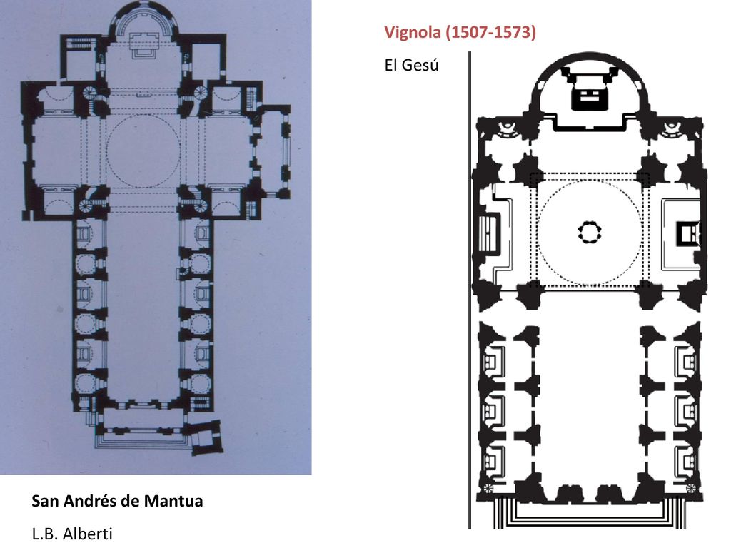 Vignola ( ) El Gesú San Andrés de Mantua L.B. Alberti