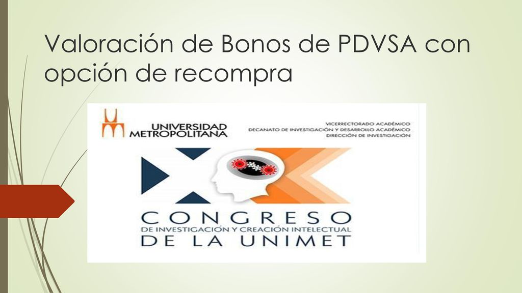 Valoración de Bonos de PDVSA con opción de recompra