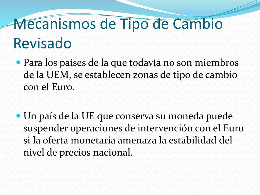 Mecanismos de Tipo de Cambio Revisado