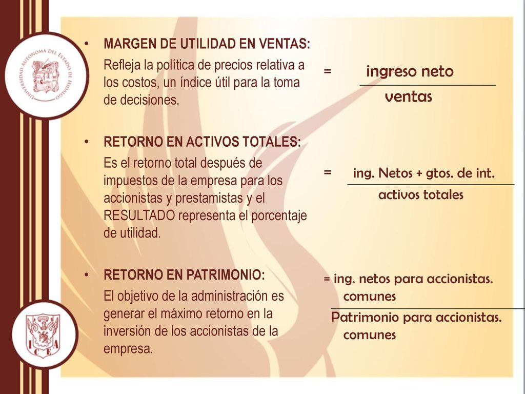 = ingreso neto ventas = ing. Netos + gtos. de int.