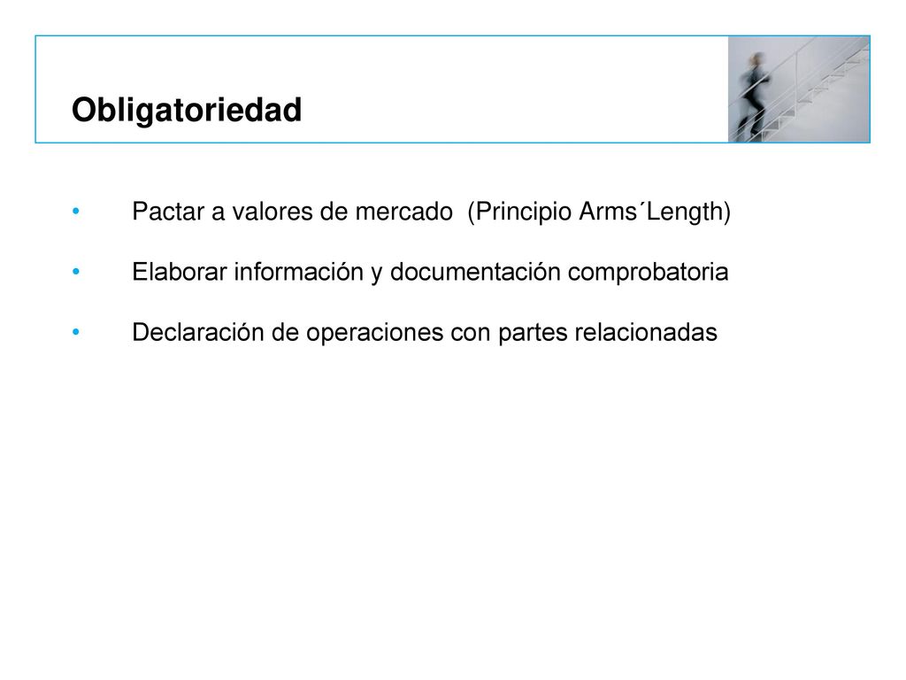 Obligatoriedad Pactar a valores de mercado (Principio Arms´Length)