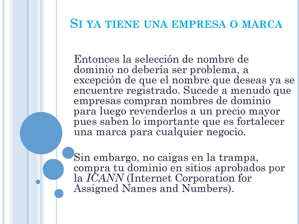Si ya tiene una empresa o marca