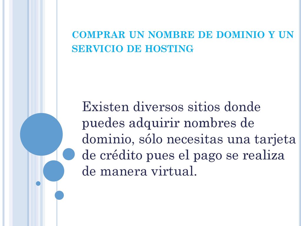 comprar un nombre de dominio y un servicio de hosting