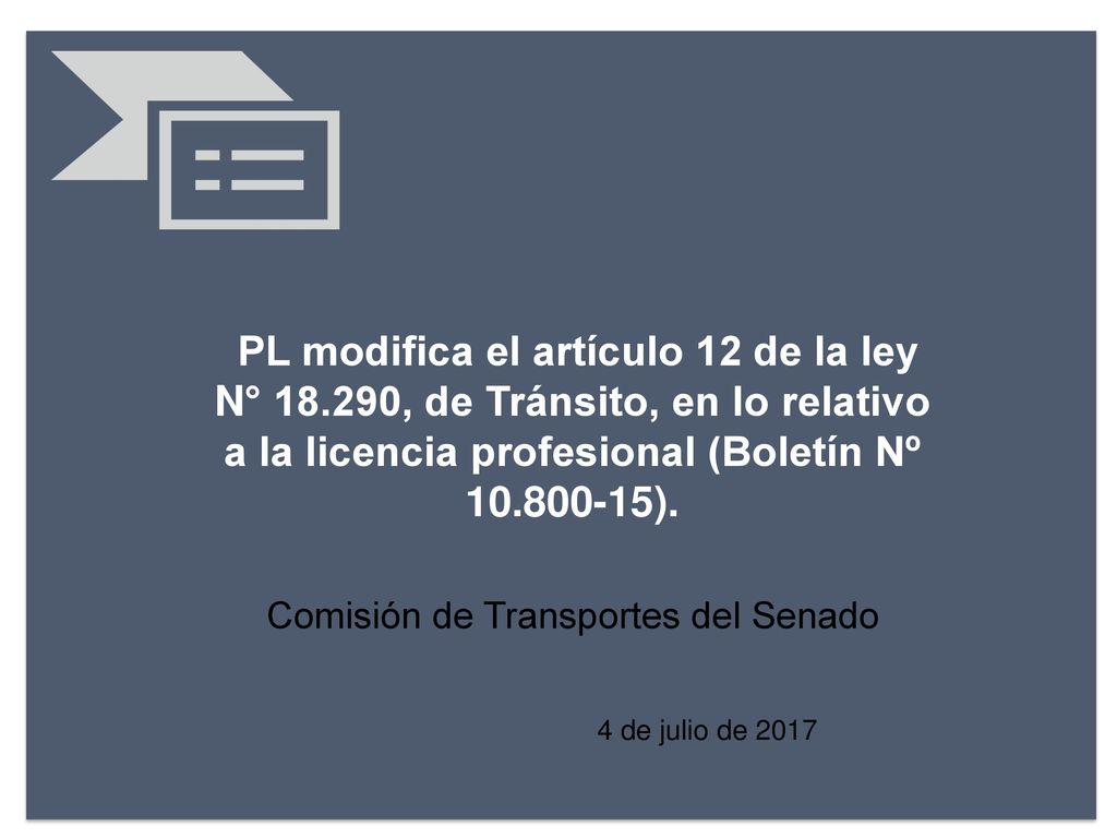 PL modifica el artículo 12 de la ley N° 18