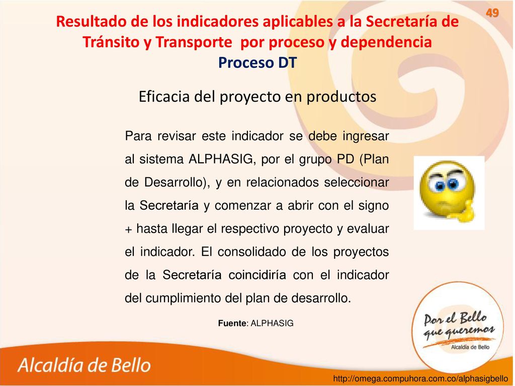 Eficacia del proyecto en productos