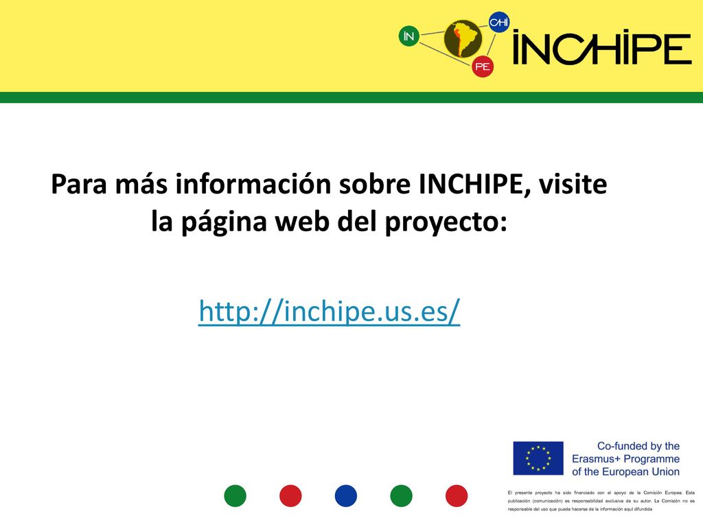Para más información sobre INCHIPE, visite la página web del proyecto: