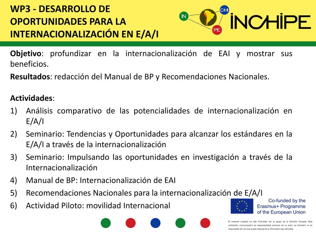 WP3 - Desarrollo de oportunidades para la internacionalización en E/A/I