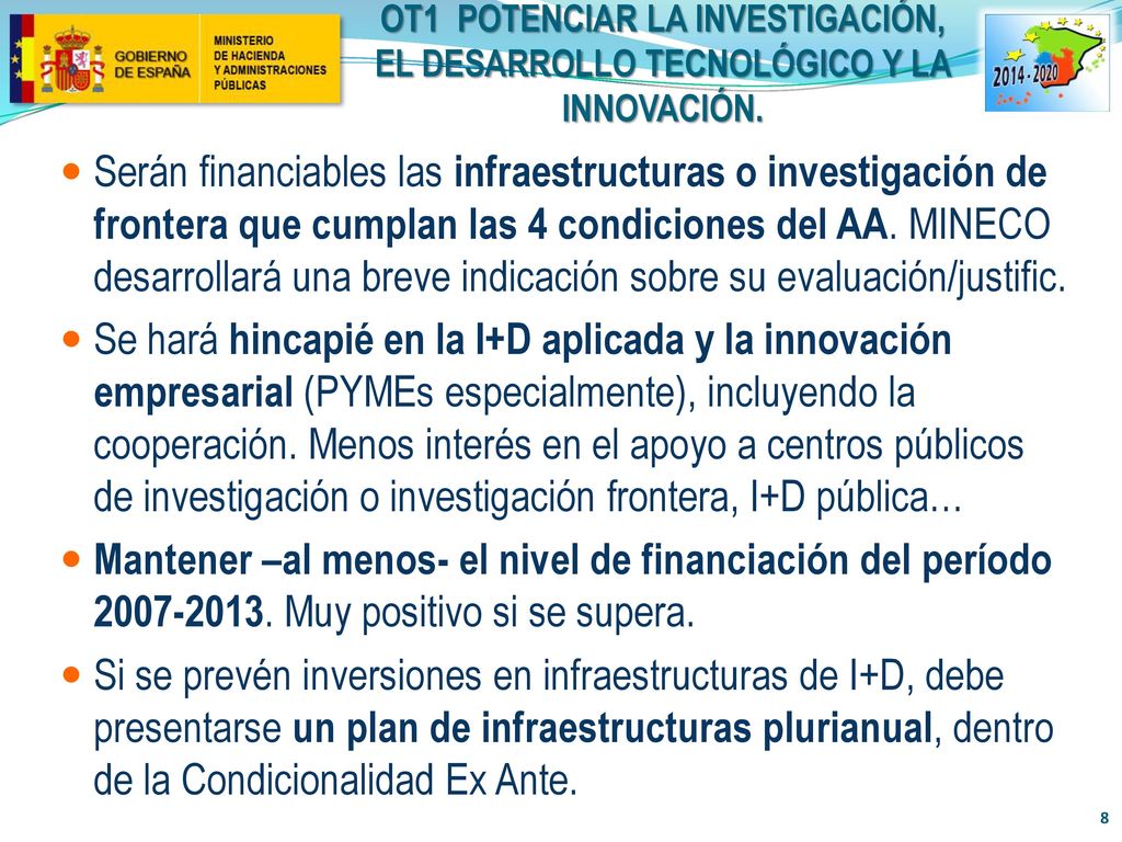 OT1 POTENCIAR LA INVESTIGACIÓN, EL DESARROLLO TECNOLÓGICO Y LA INNOVACIÓN.