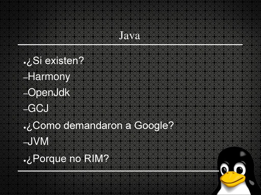 Java ¿Si existen Harmony OpenJdk GCJ ¿Como demandaron a Google JVM