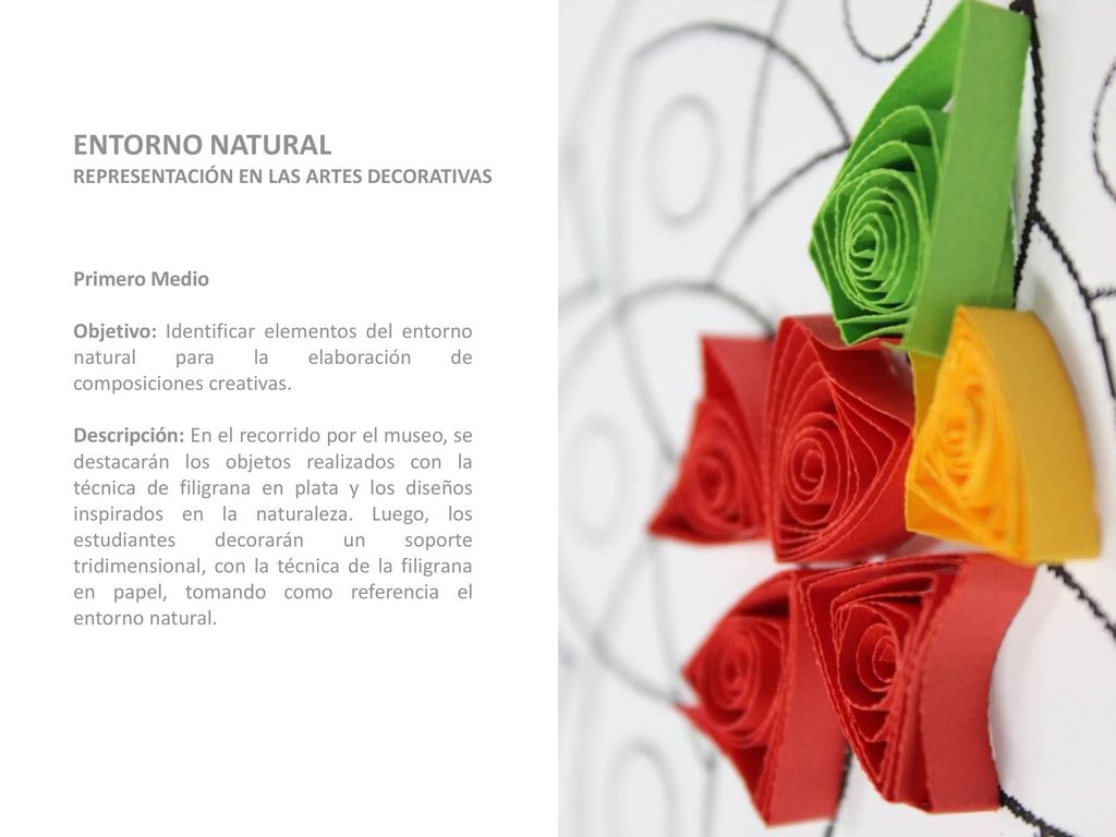 ENTORNO NATURAL REPRESENTACIÓN EN LAS ARTES DECORATIVAS Primero Medio