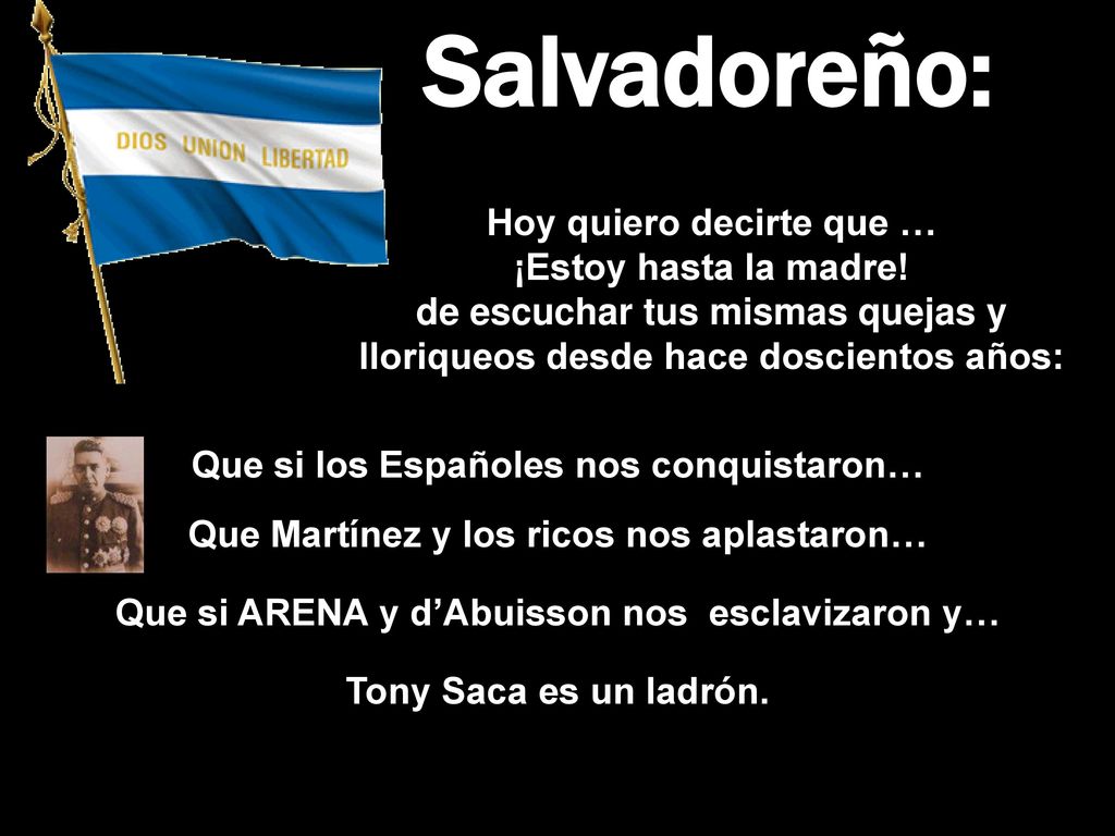 Salvadoreño: Hoy quiero decirte que … ¡Estoy hasta la madre!