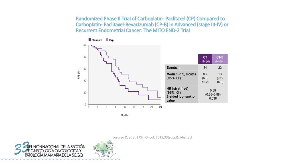 Lorusso D, et al. J Clin Oncol. 2015;33(suppl): Abstract 5502.