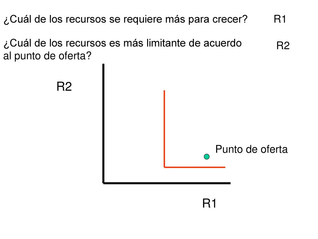 R2 R1 ¿Cuál de los recursos se requiere más para crecer R1