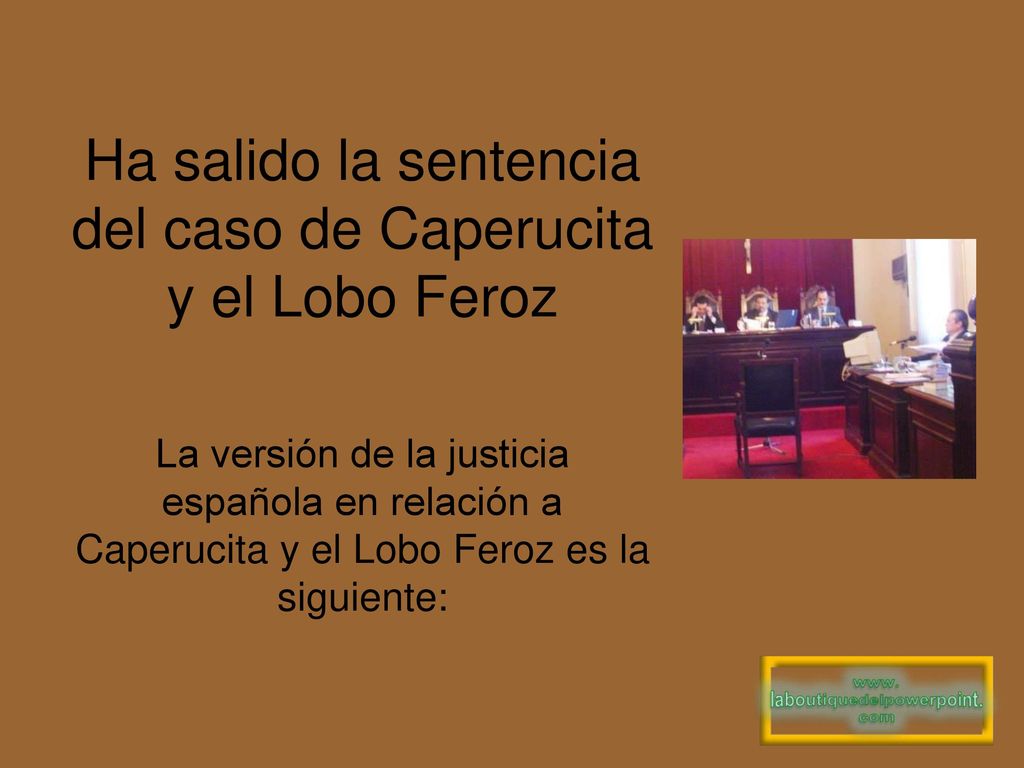 Ha salido la sentencia del caso de Caperucita y el Lobo Feroz