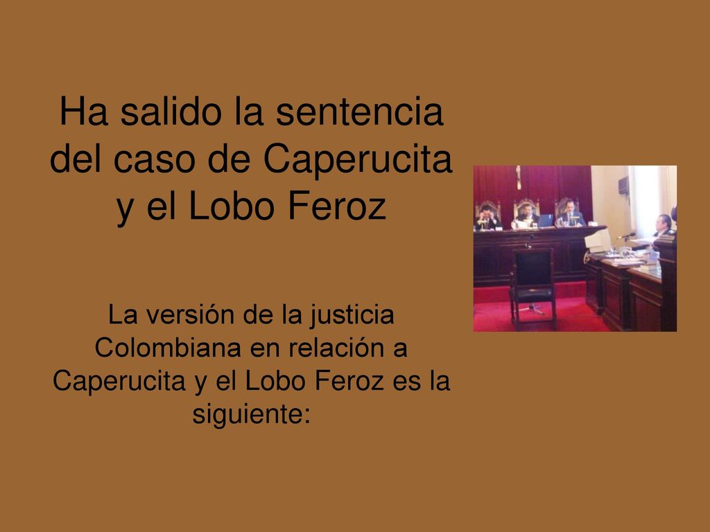 Ha salido la sentencia del caso de Caperucita y el Lobo Feroz