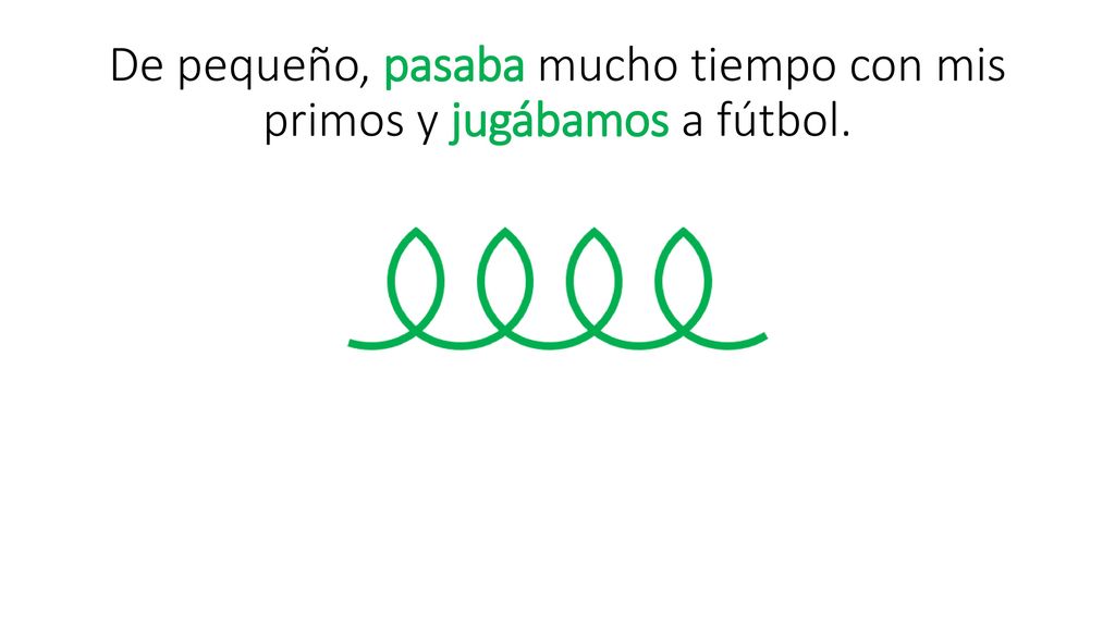 De pequeño, pasaba mucho tiempo con mis primos y jugábamos a fútbol.