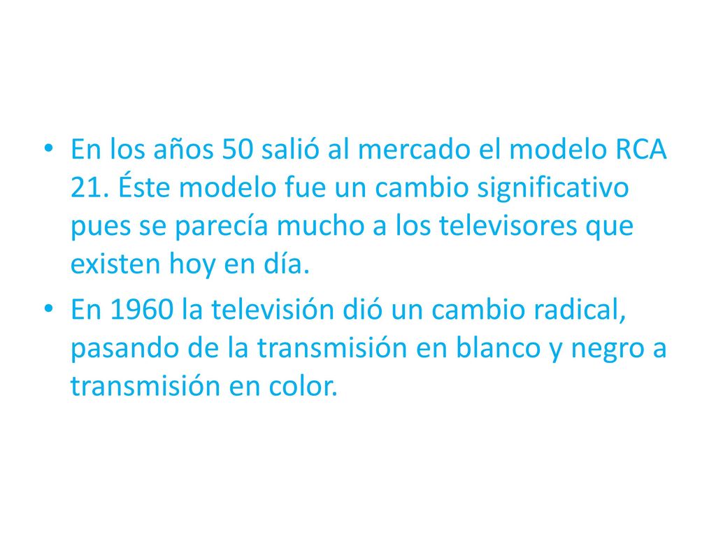En los años 50 salió al mercado el modelo RCA 21