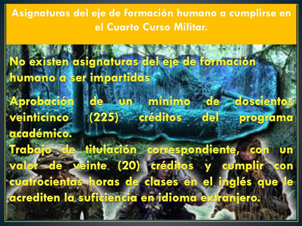No existen asignaturas del eje de formación humano a ser impartidas