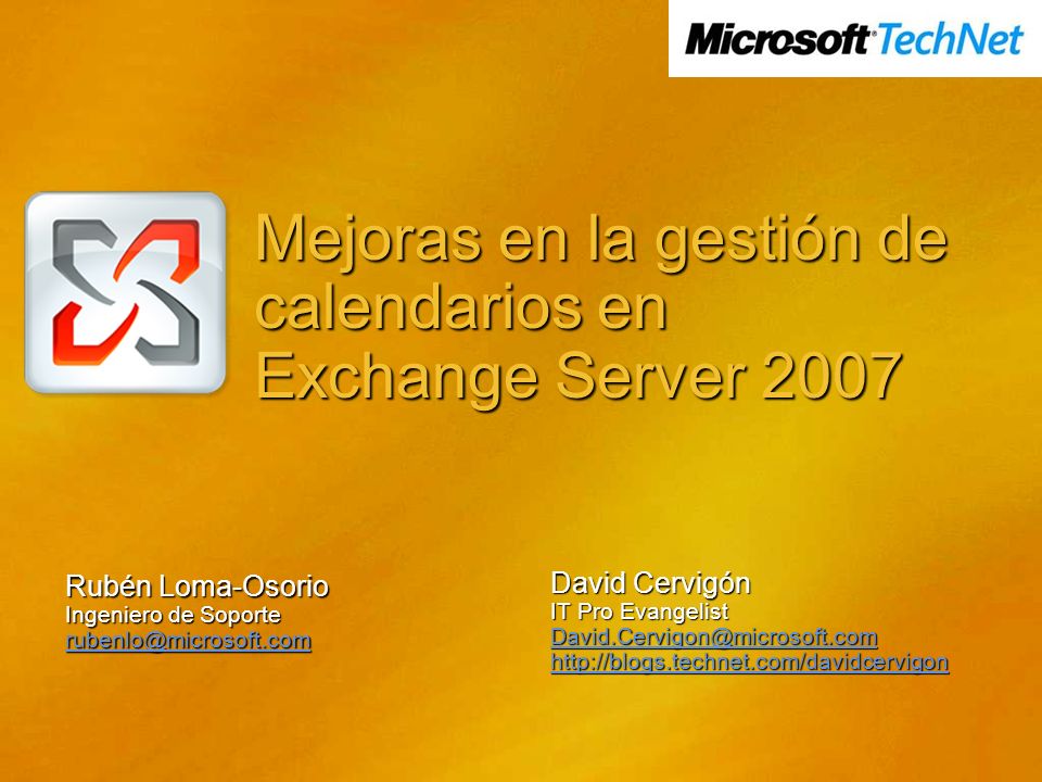 Mejoras en la gestión de calendarios en Exchange Server 2007