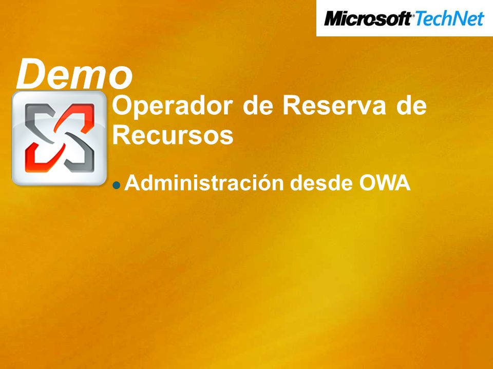 Demo Demo Operador de Reserva de Recursos Administración desde OWA