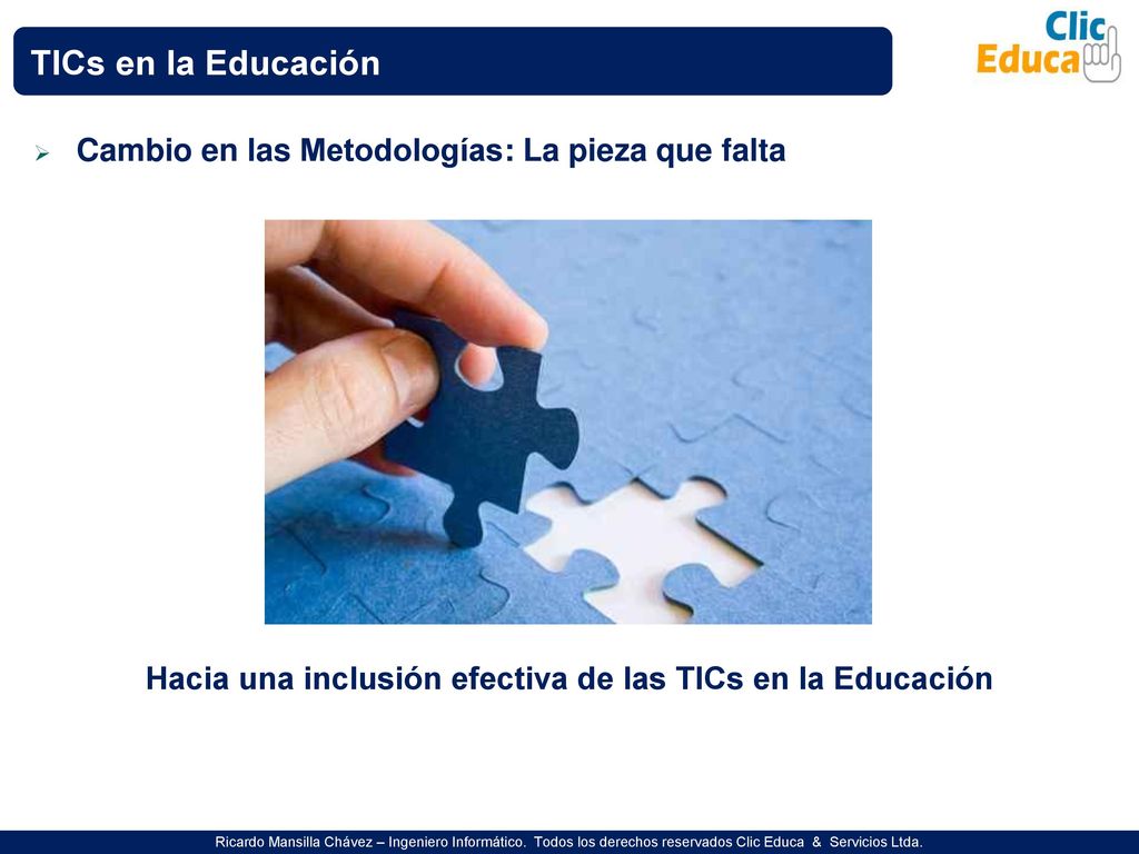 Hacia una inclusión efectiva de las TICs en la Educación