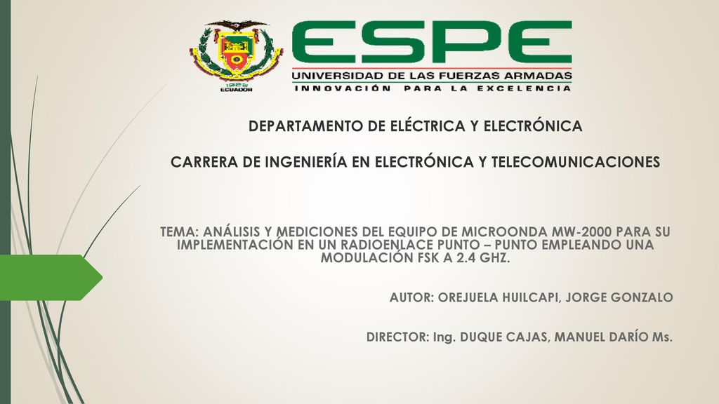 DEPARTAMENTO DE ELÉCTRICA Y ELECTRÓNICA CARRERA DE INGENIERÍA EN ELECTRÓNICA Y TELECOMUNICACIONES