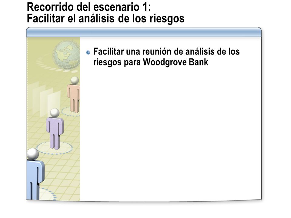 Recorrido del escenario 1: Facilitar el análisis de los riesgos