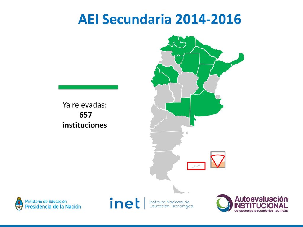 AEI Secundaria Ya relevadas: 657 instituciones