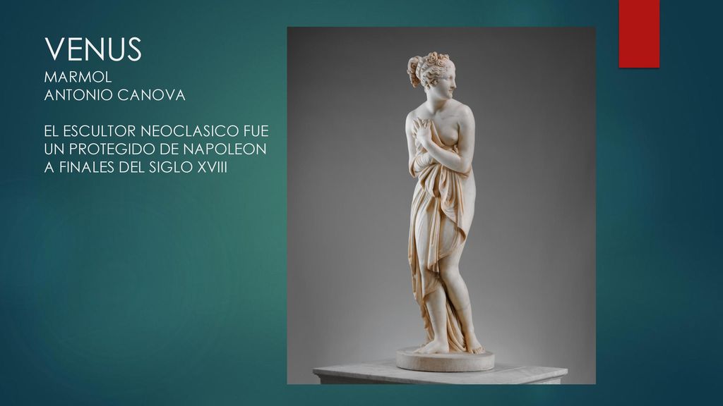 VENUS MARMOL ANTONIO CANOVA EL ESCULTOR NEOCLASICO FUE UN PROTEGIDO DE NAPOLEON A FINALES DEL SIGLO XVIII