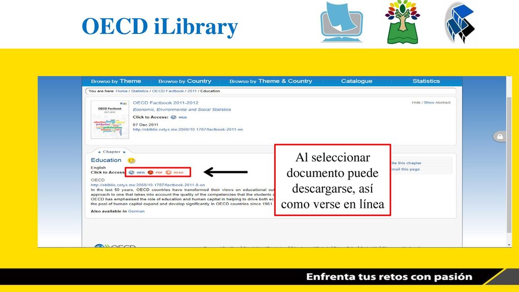 Al seleccionar documento puede descargarse, así como verse en línea