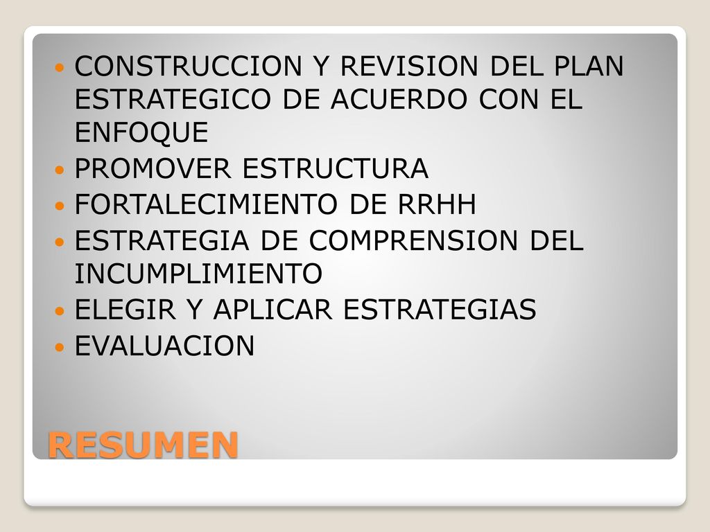 CONSTRUCCION Y REVISION DEL PLAN ESTRATEGICO DE ACUERDO CON EL ENFOQUE