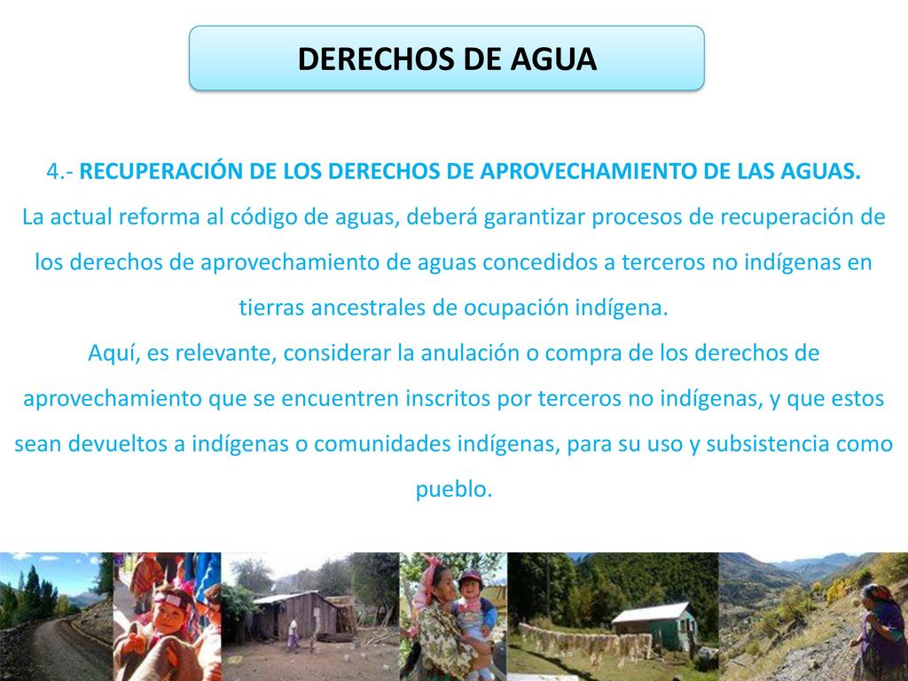 4.- RECUPERACIÓN DE LOS DERECHOS DE APROVECHAMIENTO DE LAS AGUAS.