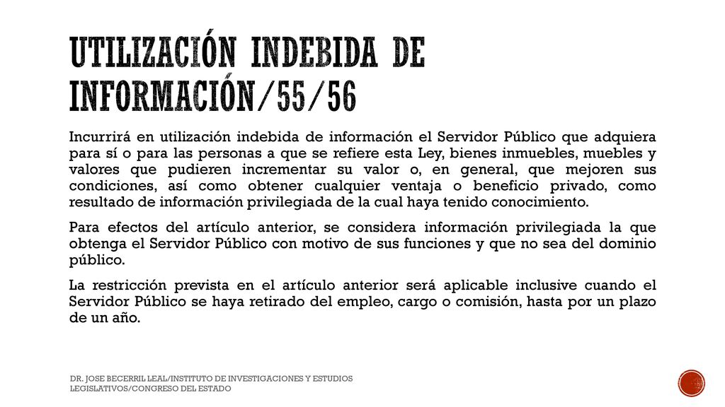 Utilización indebida de información/55/56