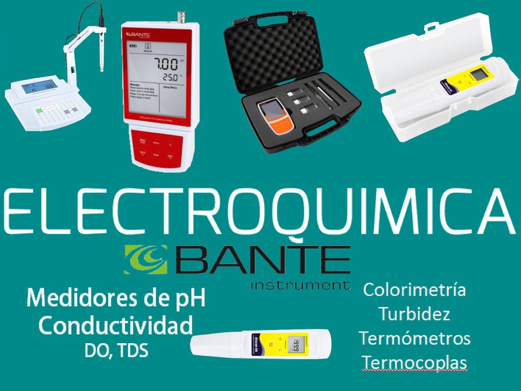 Medidores de pH Conductividad Colorimetría Turbidez Termómetros