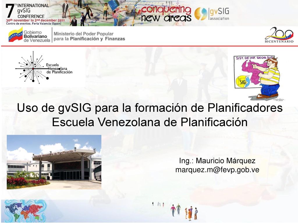 Uso de gvSIG para la formación de Planificadores