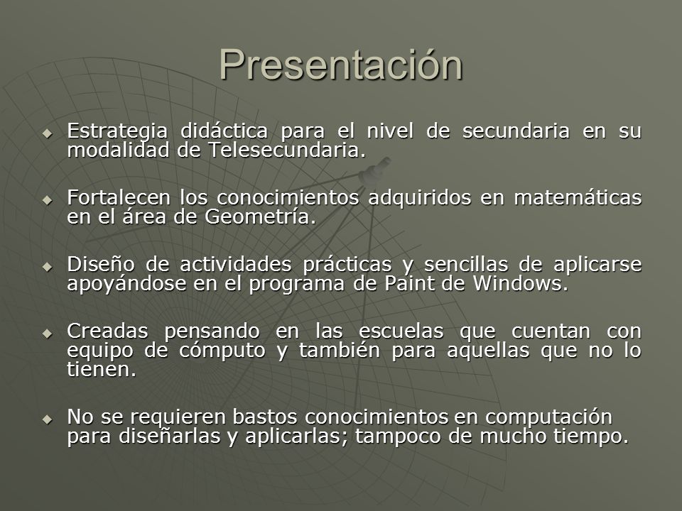 Presentación Estrategia didáctica para el nivel de secundaria en su modalidad de Telesecundaria.